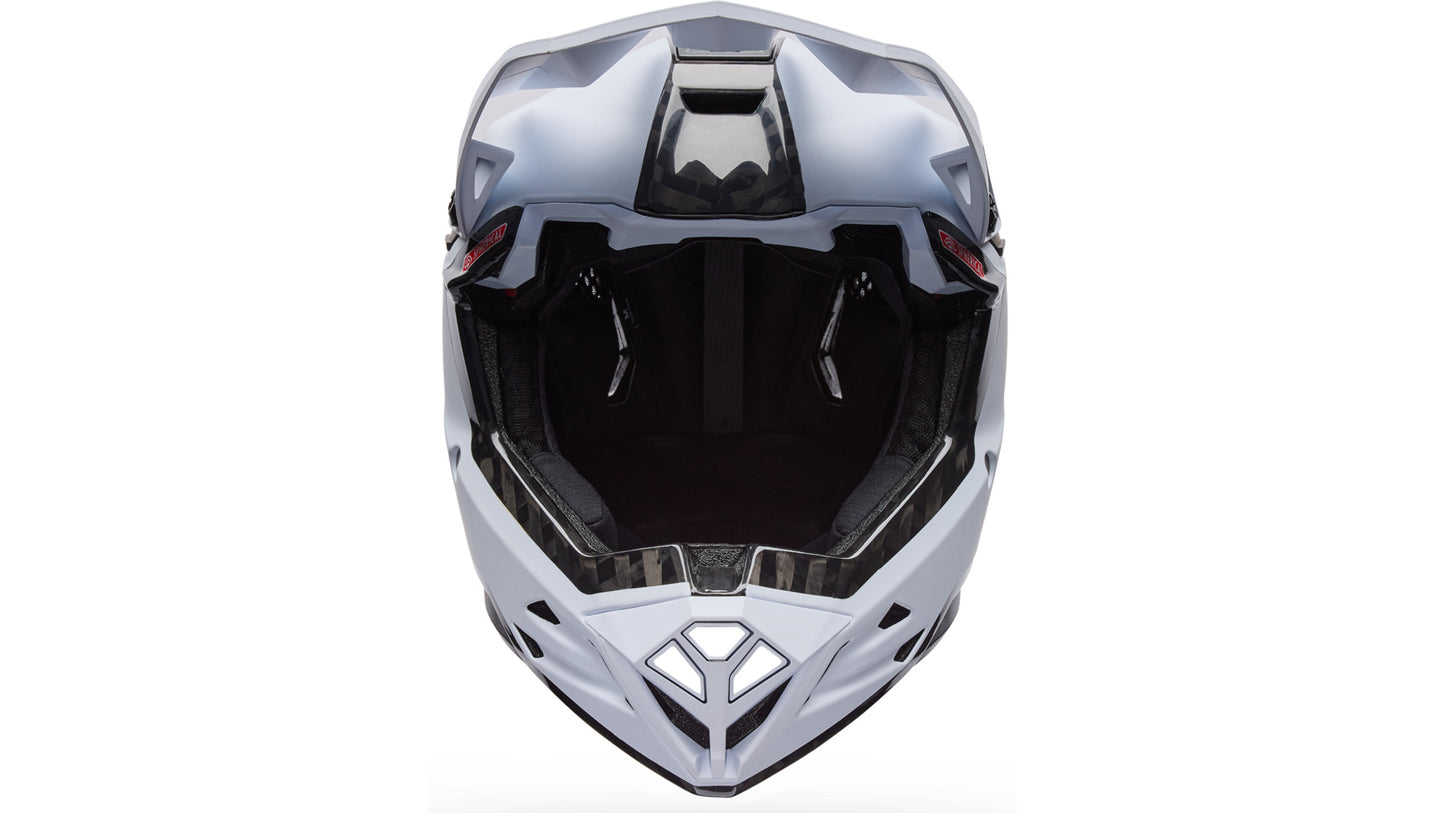 MTB-hjelm BELL FULL-10 SPHERICAL CARBON PEAK Hvid