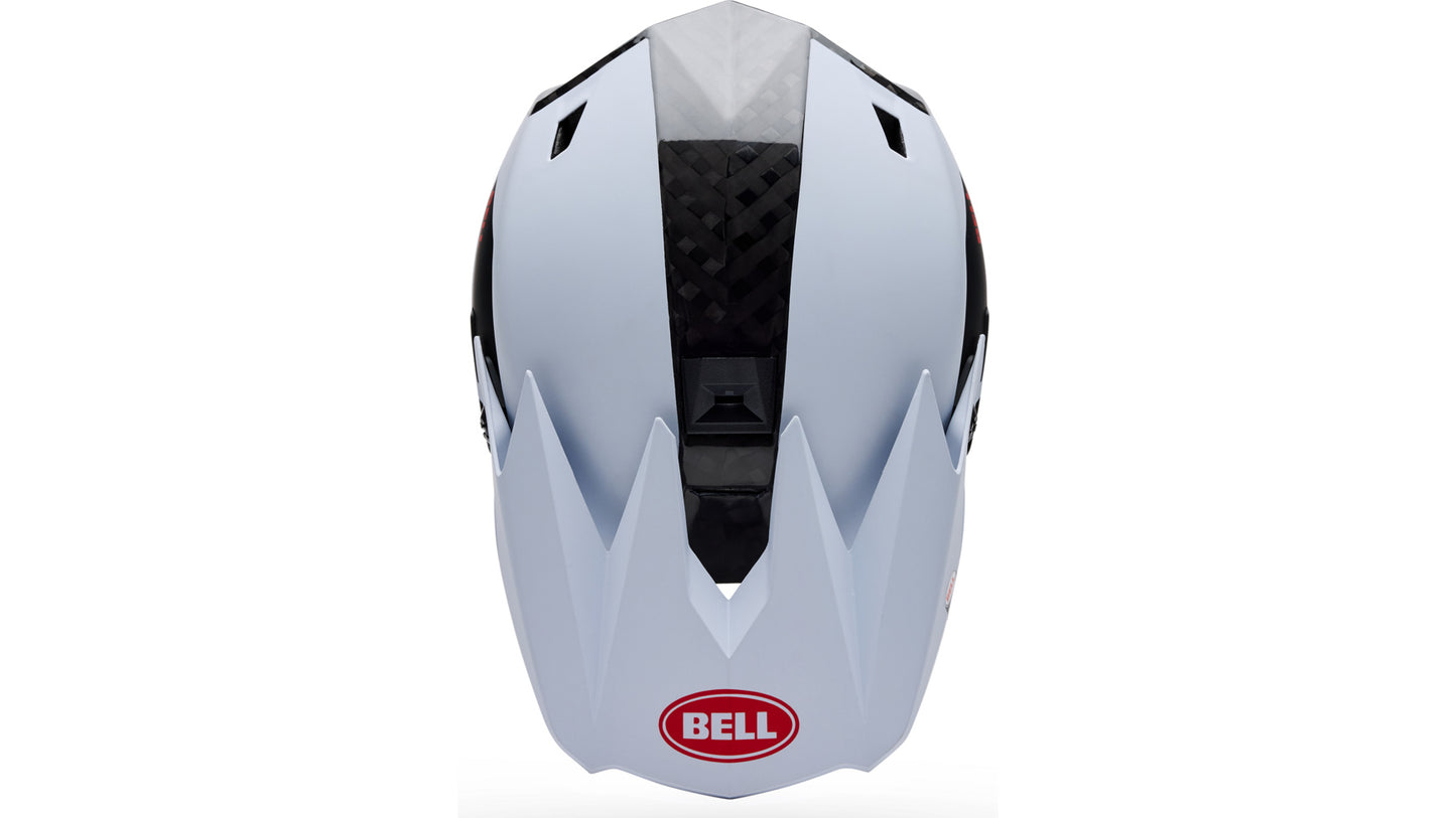 MTB-hjelm BELL FULL-10 SPHERICAL CARBON PEAK Hvid