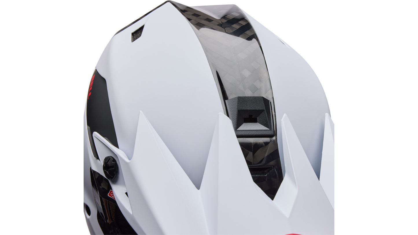 MTB-hjelm BELL FULL-10 SPHERICAL CARBON PEAK Hvid
