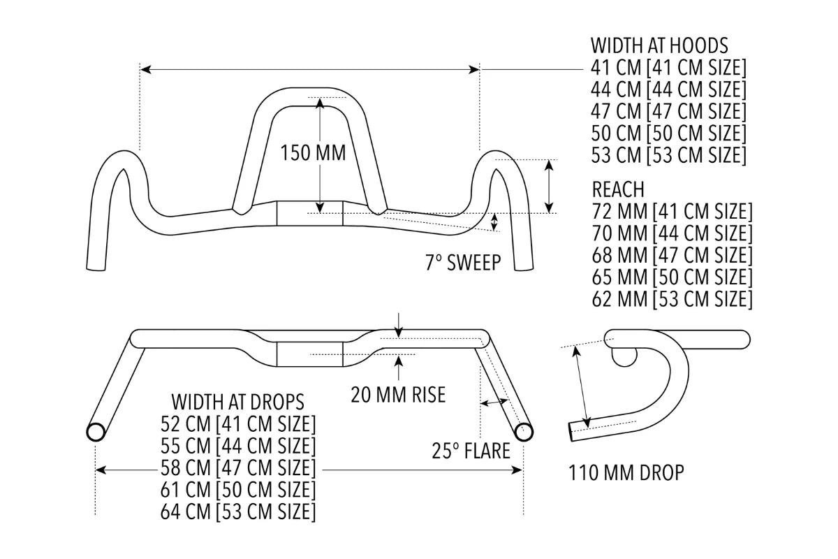 REDSHIFT KITCHEN SINK + LOOP Gravel Handlebar, 20mm Rise