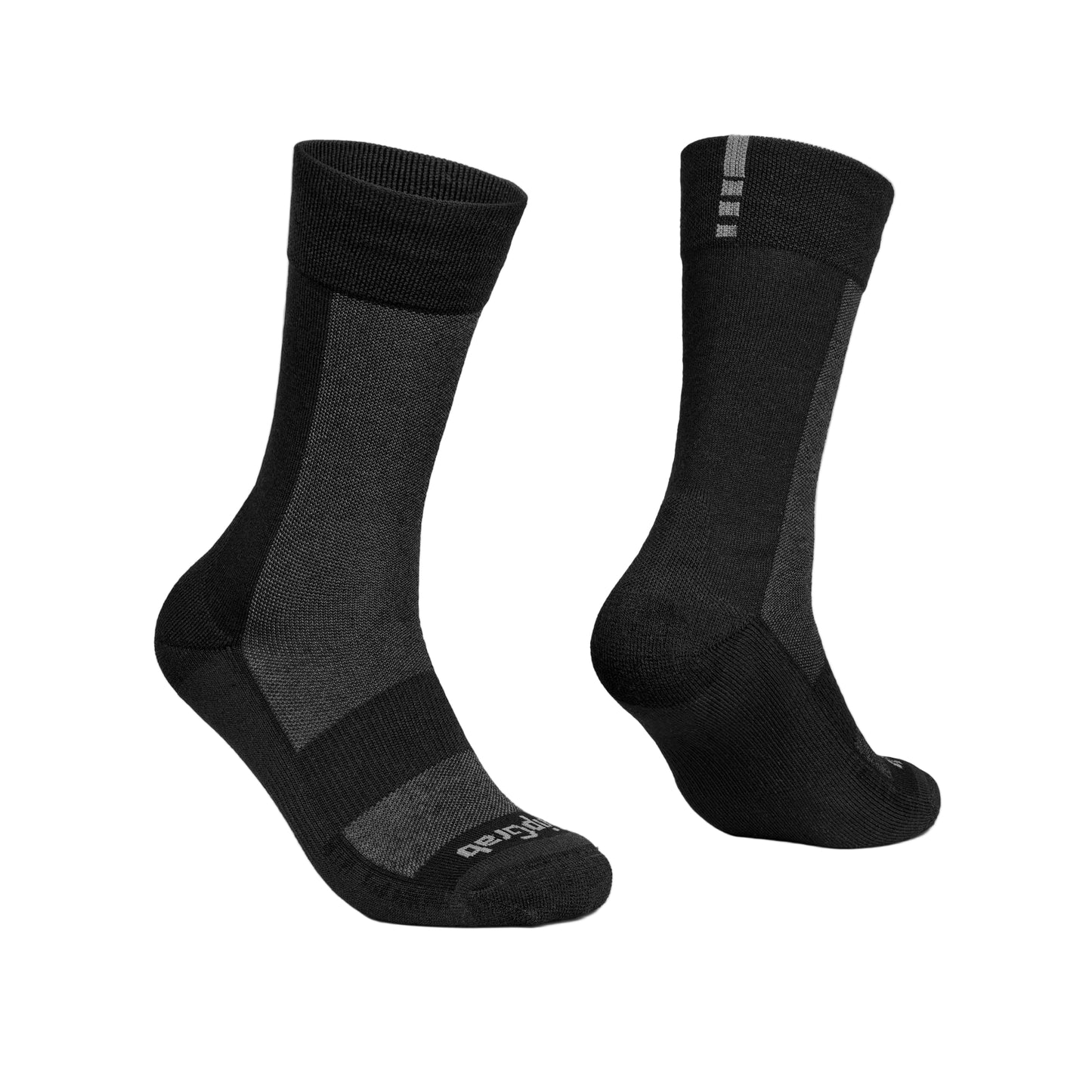 GRIPGRAB ALPINE MERINO HIGH-strømper Sort