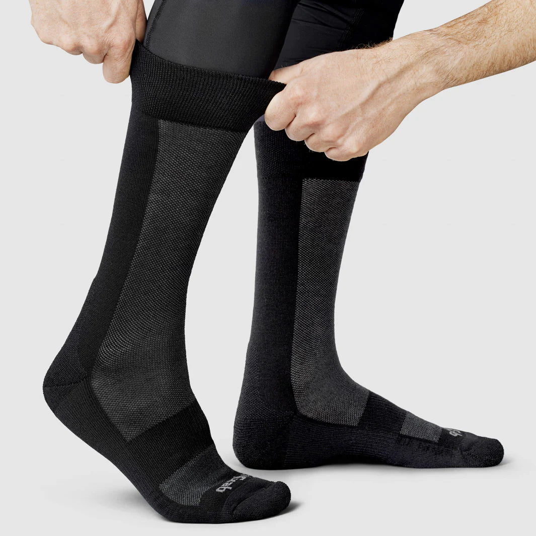 GRIPGRAB ALPINE MERINO HIGH-strømper Sort