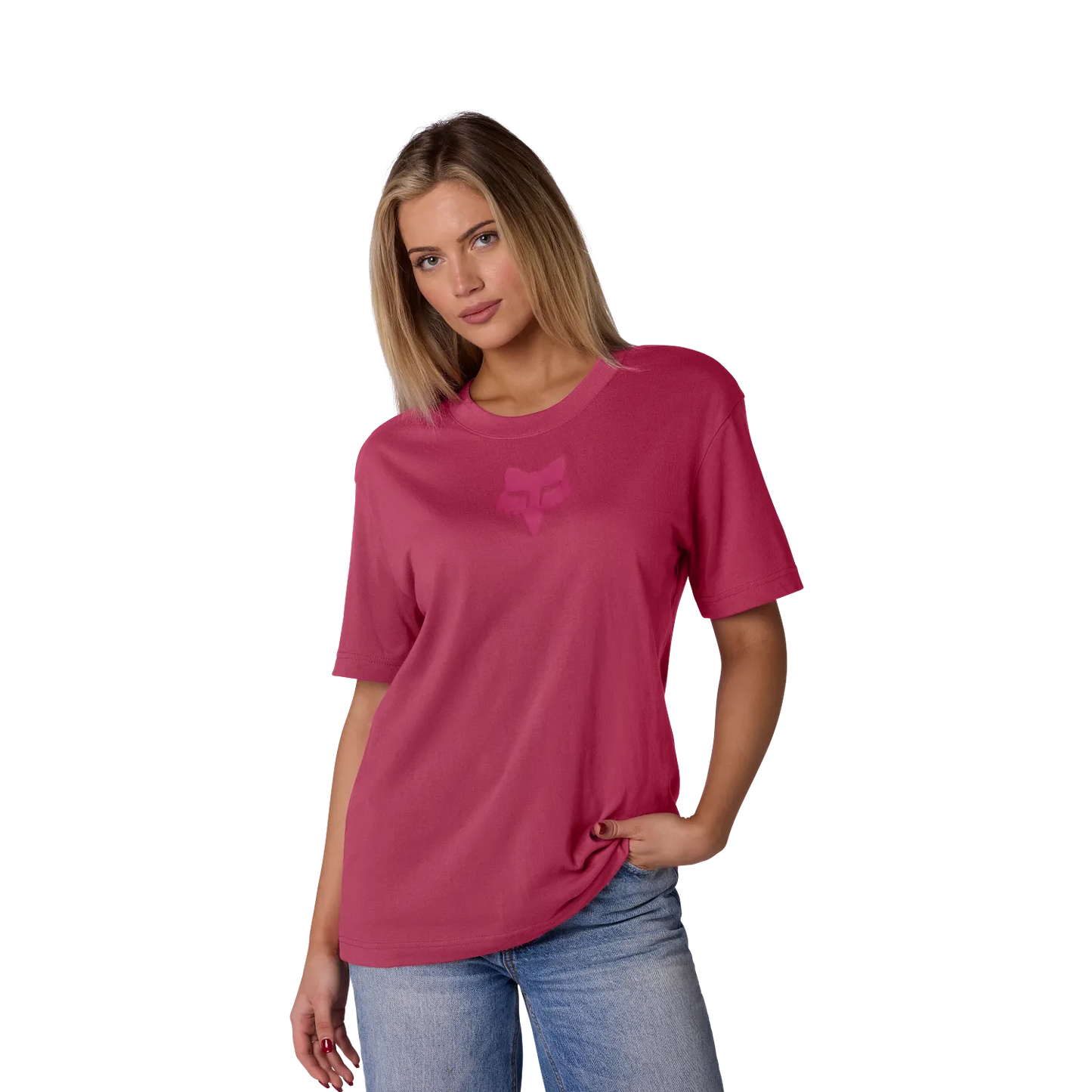 FOX HEAD Kortærmet Berry Pink T-shirt til kvinder