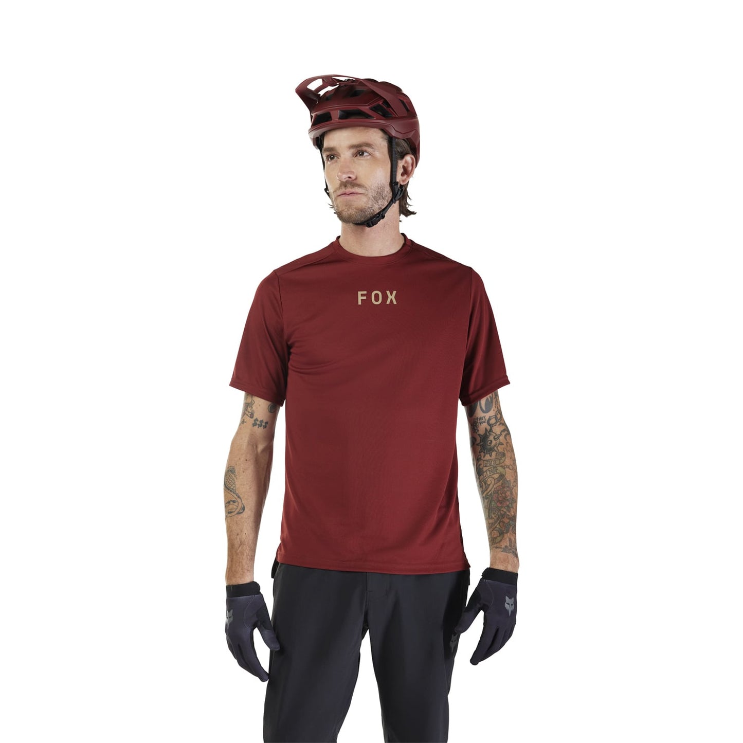 FOX RANGER WORDMARK short-sleeved jersey Bordeaux 2025