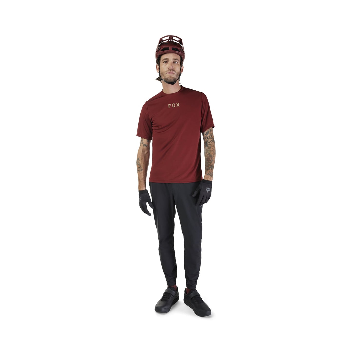 FOX RANGER WORDMARK short-sleeved jersey Bordeaux 2025