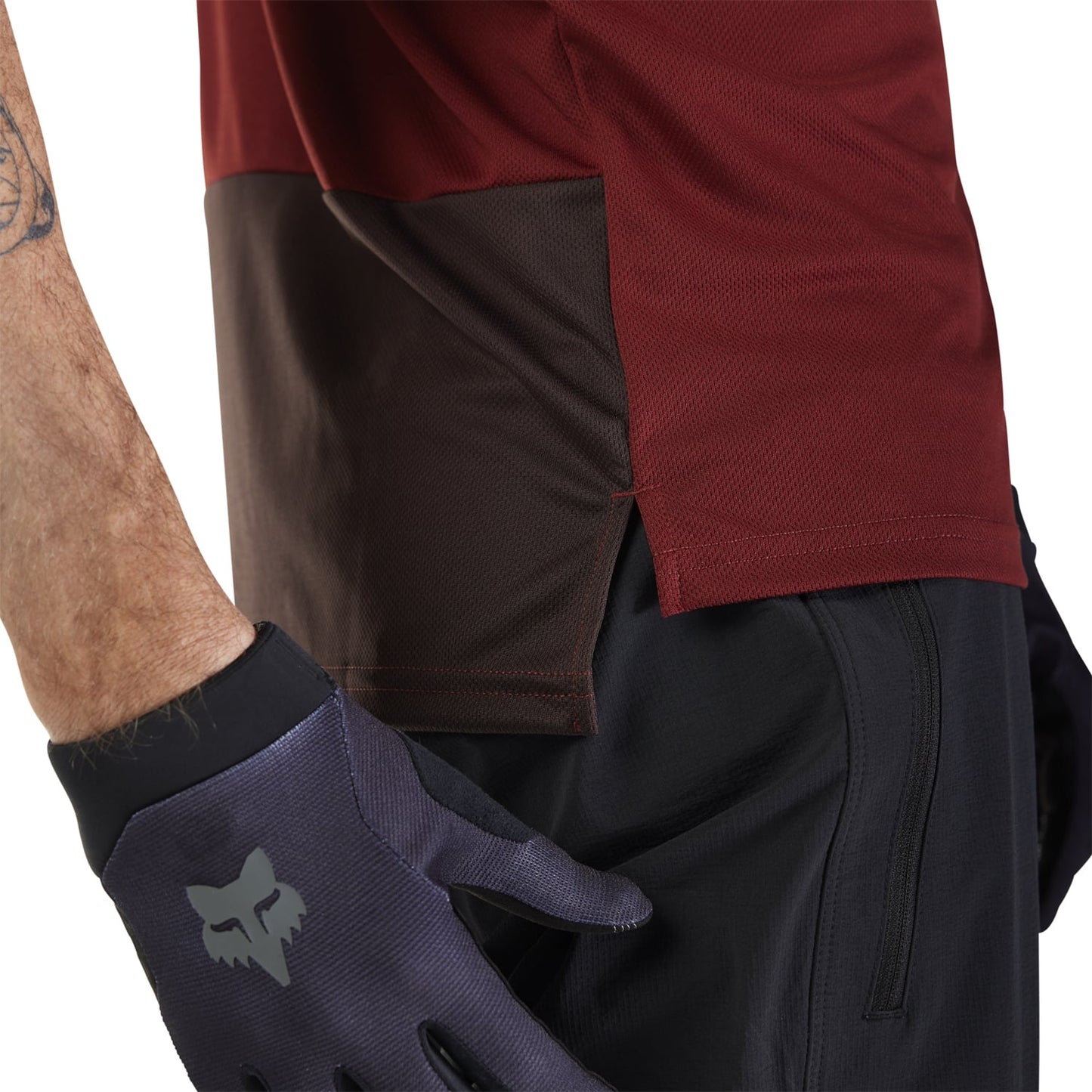 FOX RANGER WORDMARK short-sleeved jersey Bordeaux 2025