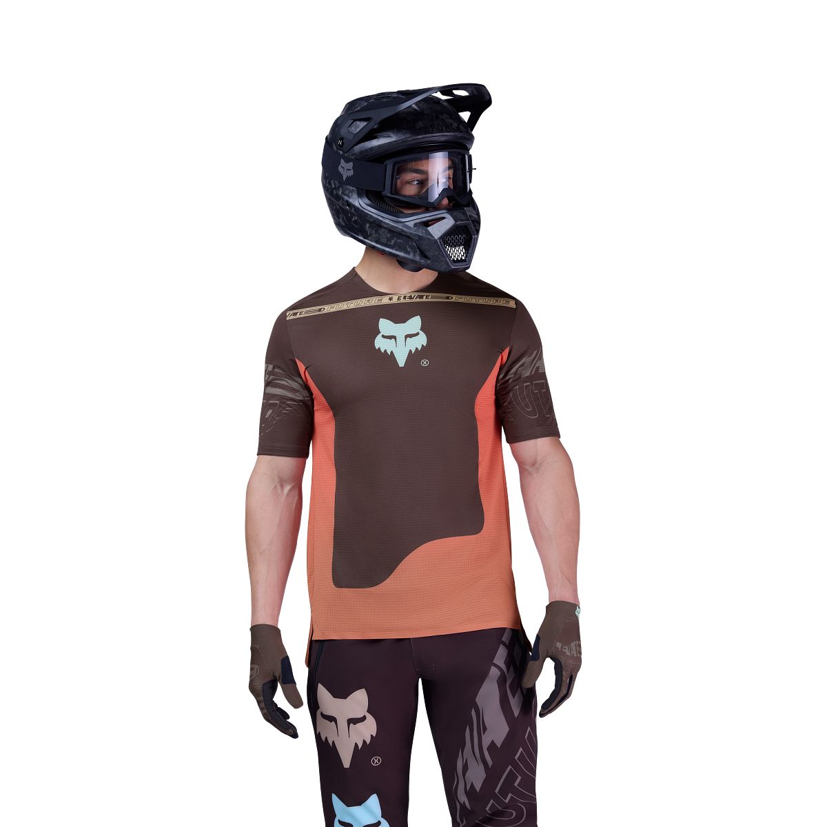 FOX FLEXAIR ELEVATED Kortærmet Jersey Brun/Orange