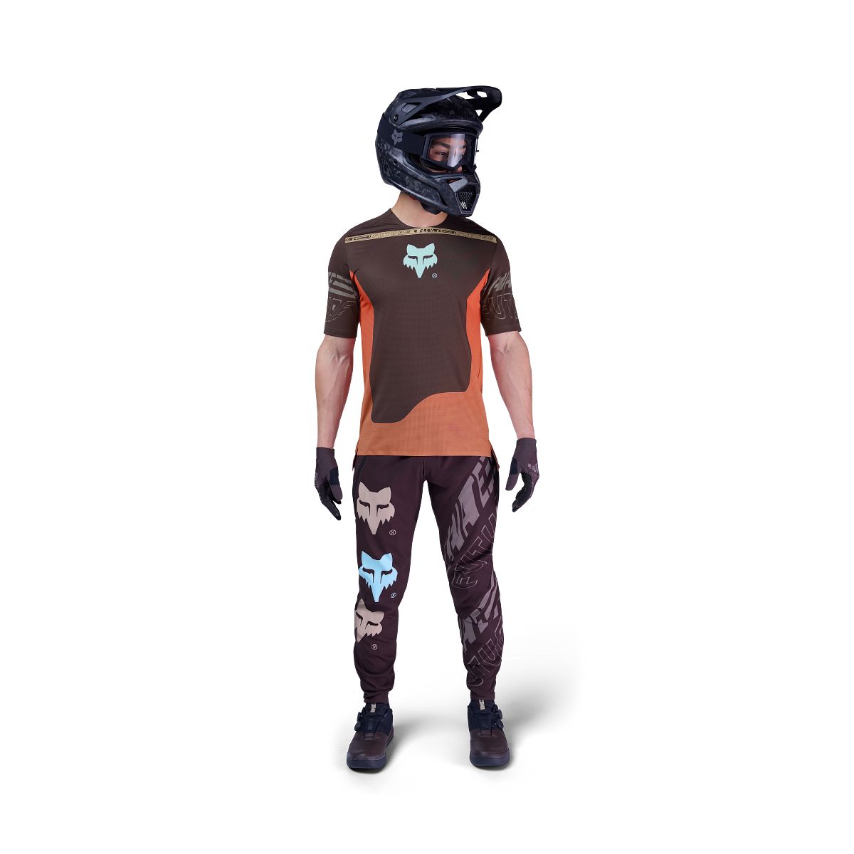 FOX FLEXAIR ELEVATED Kortærmet Jersey Brun/Orange