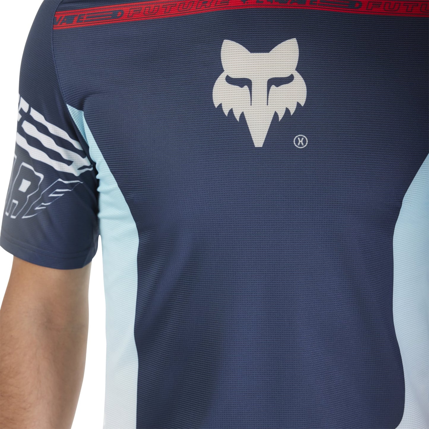 FOX FLEXAIR ELEVATED Kortærmet Jersey Sort/Blå 2025