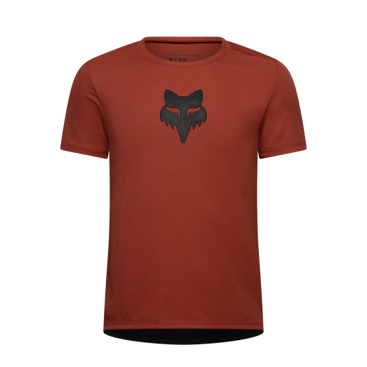 Kortærmet FOX RANGER HEAD Junior-cykeltrøje Acid Scarlet