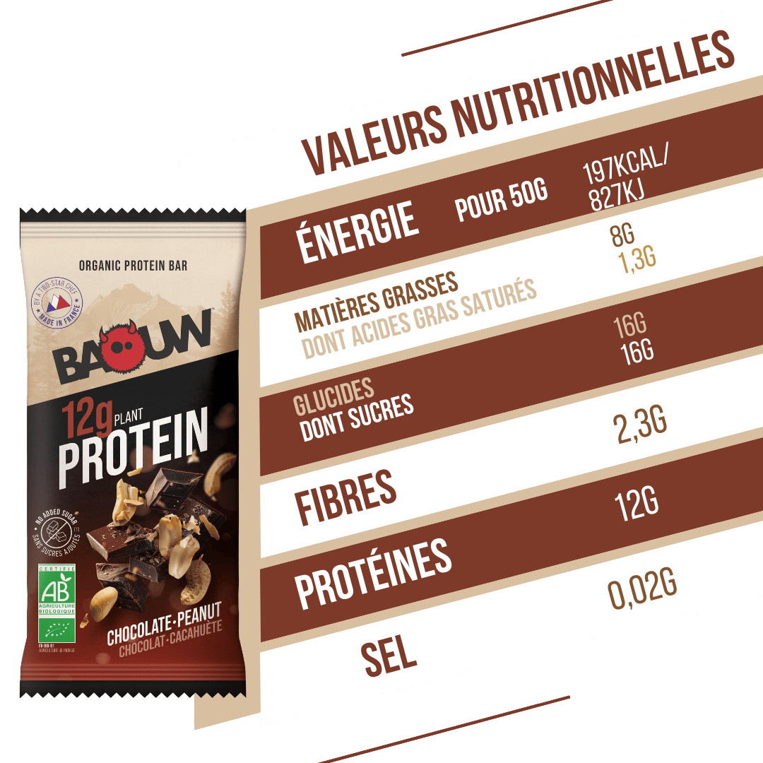 BAOUW ORGANIC EXTRA Chocolate/Marshmallow Protein Bar (50 g)