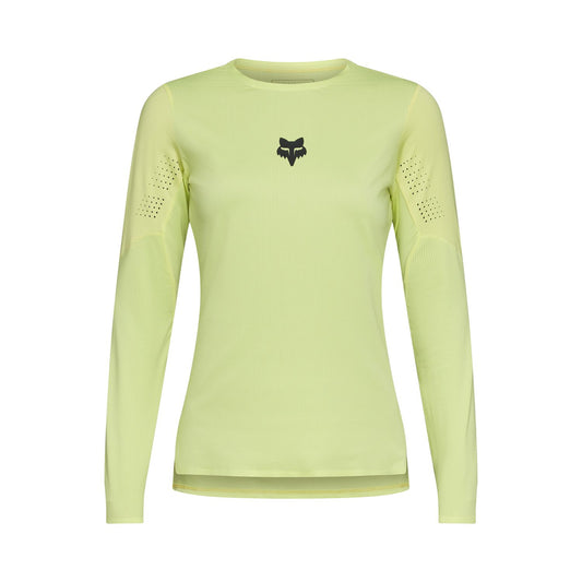 FOX FLEXAIR Ladies Long Sleeve Jersey Yellow Lime