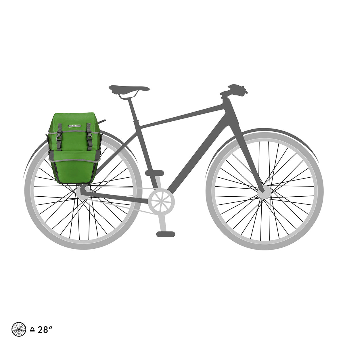 Par ORTLIEB BIKE PACKER PLUS 42 L bagagetasker Grøn