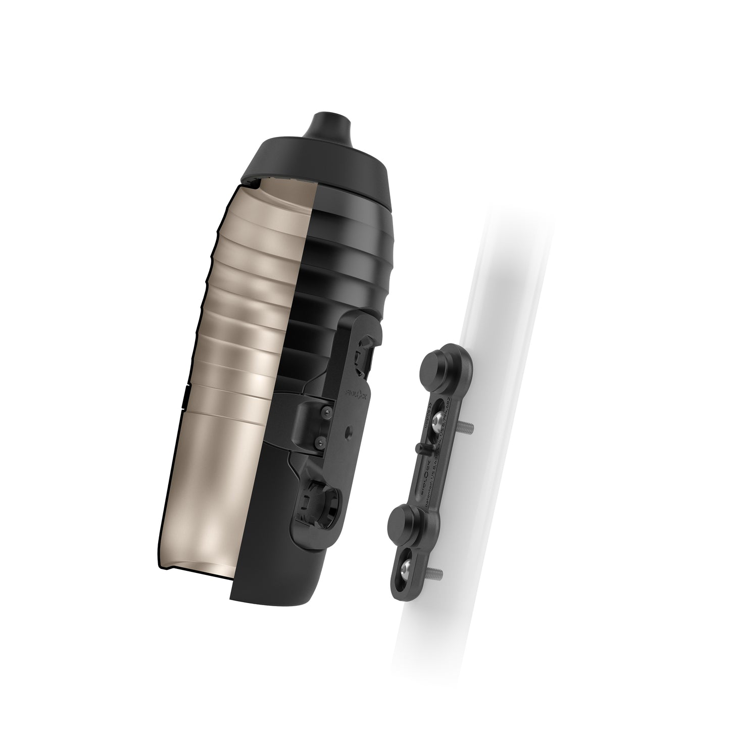 Flaske- og flaskeholdersæt FIDLOCK TWIST X KEEGO Magnetic System 600 ml Sort