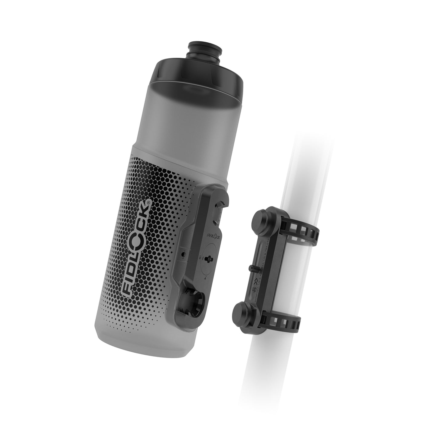Flaske og flaskeholder-sæt FIDLOCK TWIST UNI BASE 600 ml røget