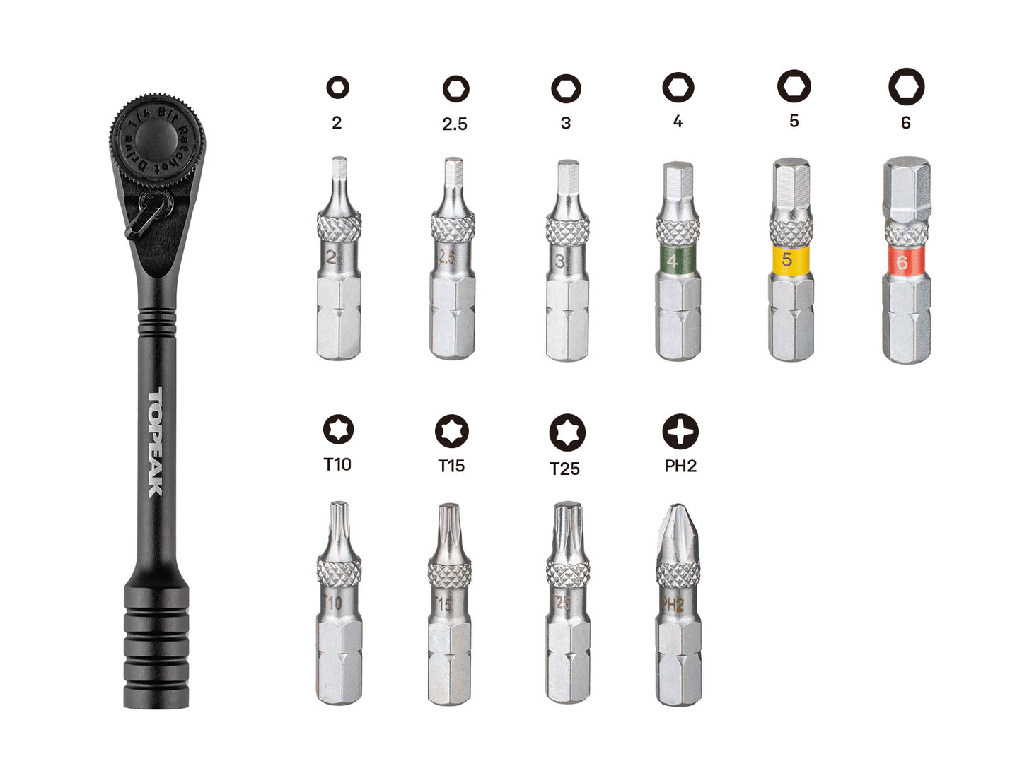 Kompakt skraldenøgle TOPEAK RATCHET ROCKET ESSENTIAL Sort