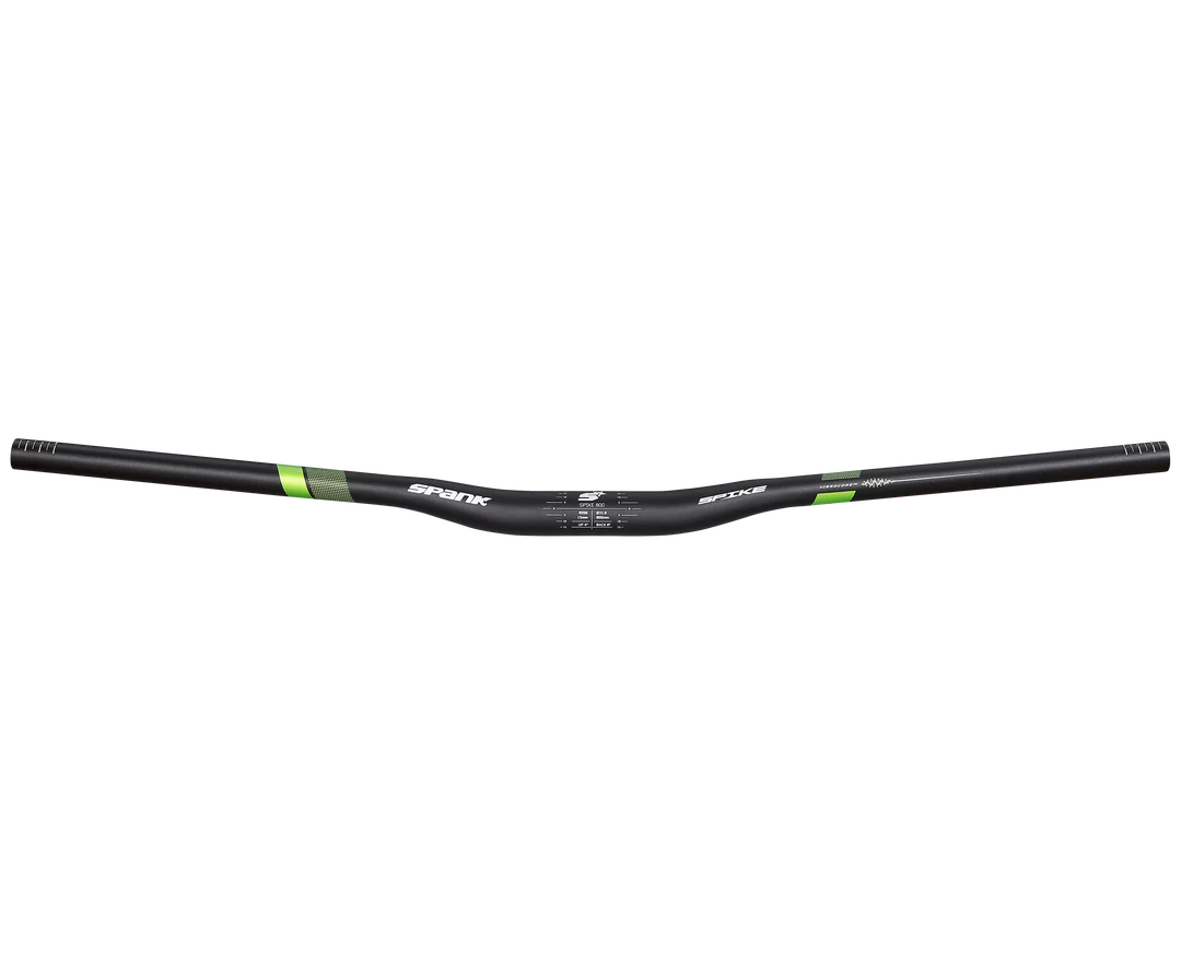 SPANK SPIKE 800 VIBROCORE Rise 15 mm 31,8/800 mm sort/grønt styr