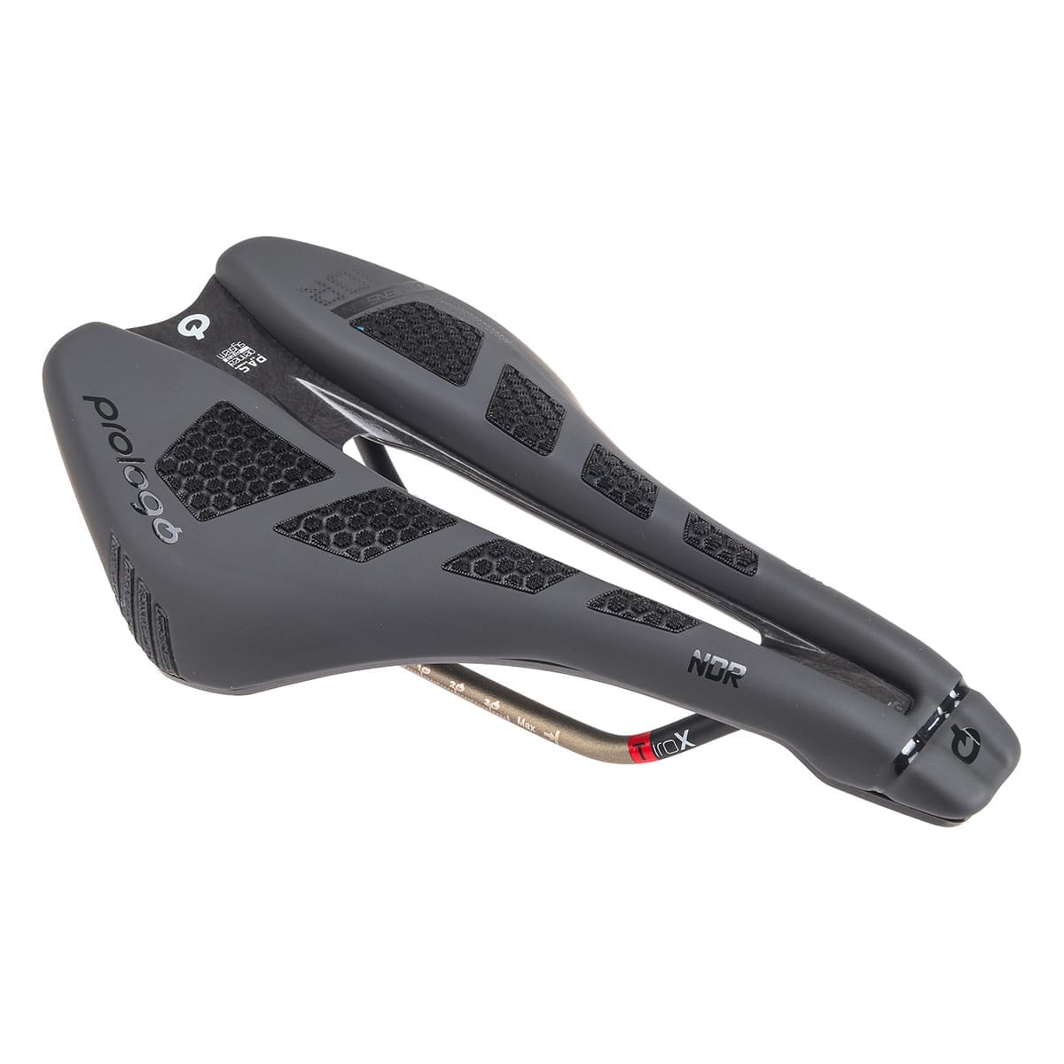 Sadel PROLOGO DIMENSION NDR CPC 143 mm TiroX-skinner Sort