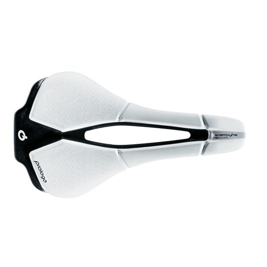 PROLOGO SCRATCH M5 PAS Carbon-sadel 140 mm bred Hvid