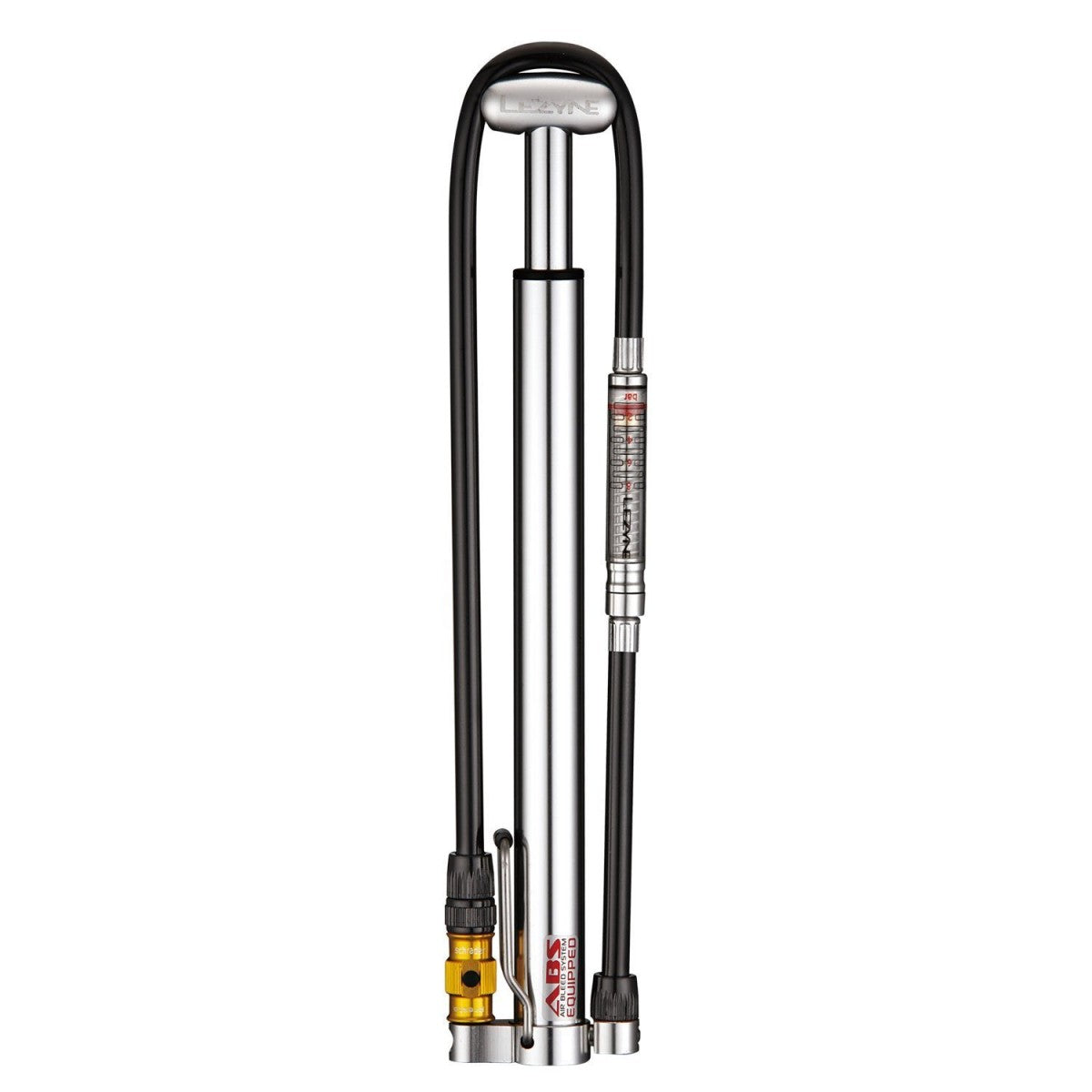 LEZYNE MICRO FLOOR DRIVE HPG Kompakt fodpumpe Sølv