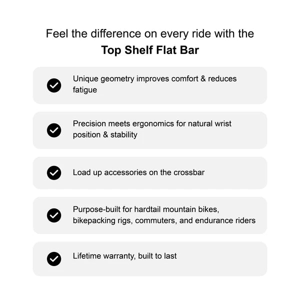 REDSHIFT Rise Flat Handlebar, 70 mm Rise, 800 mm