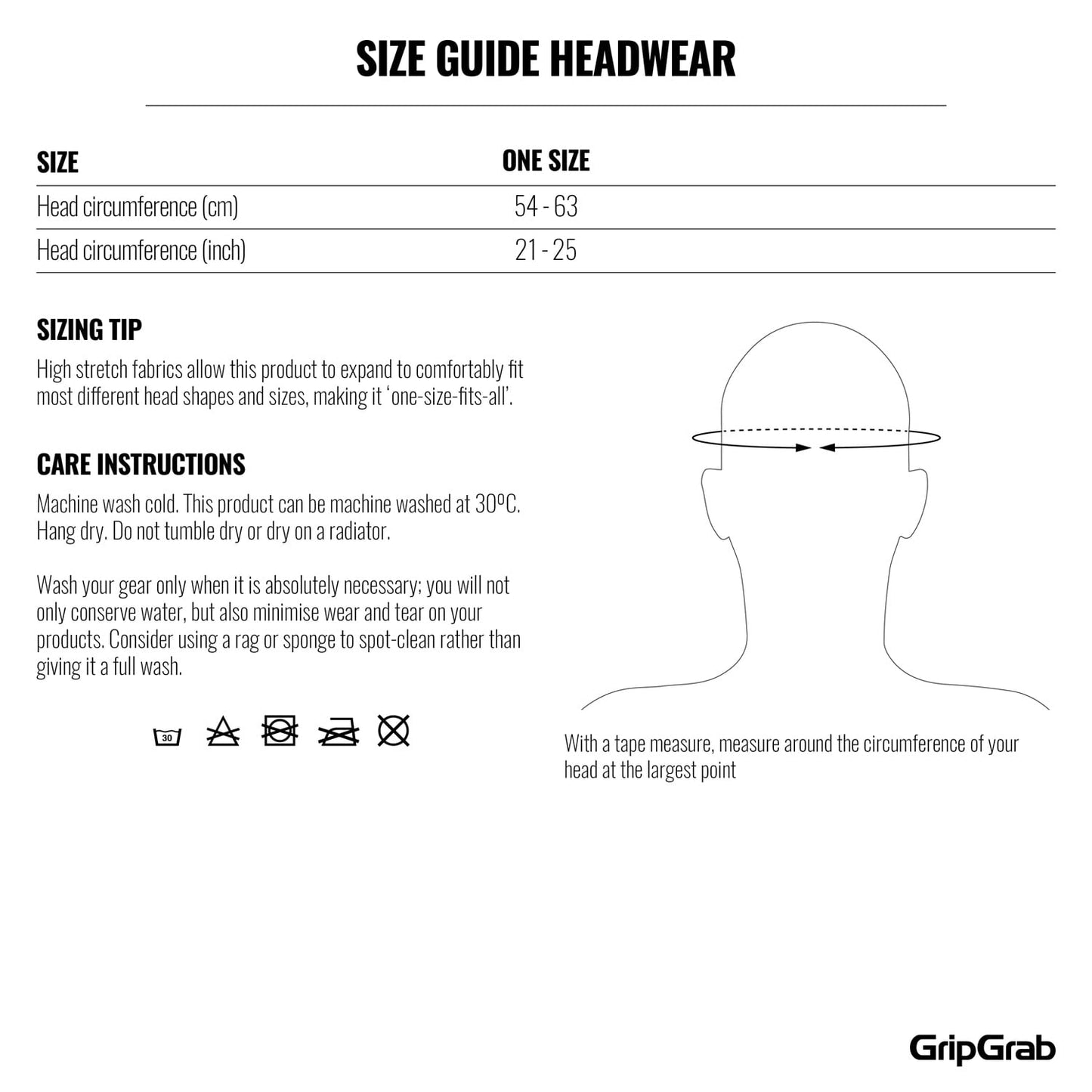Bandana GRIPGRAB Hvid