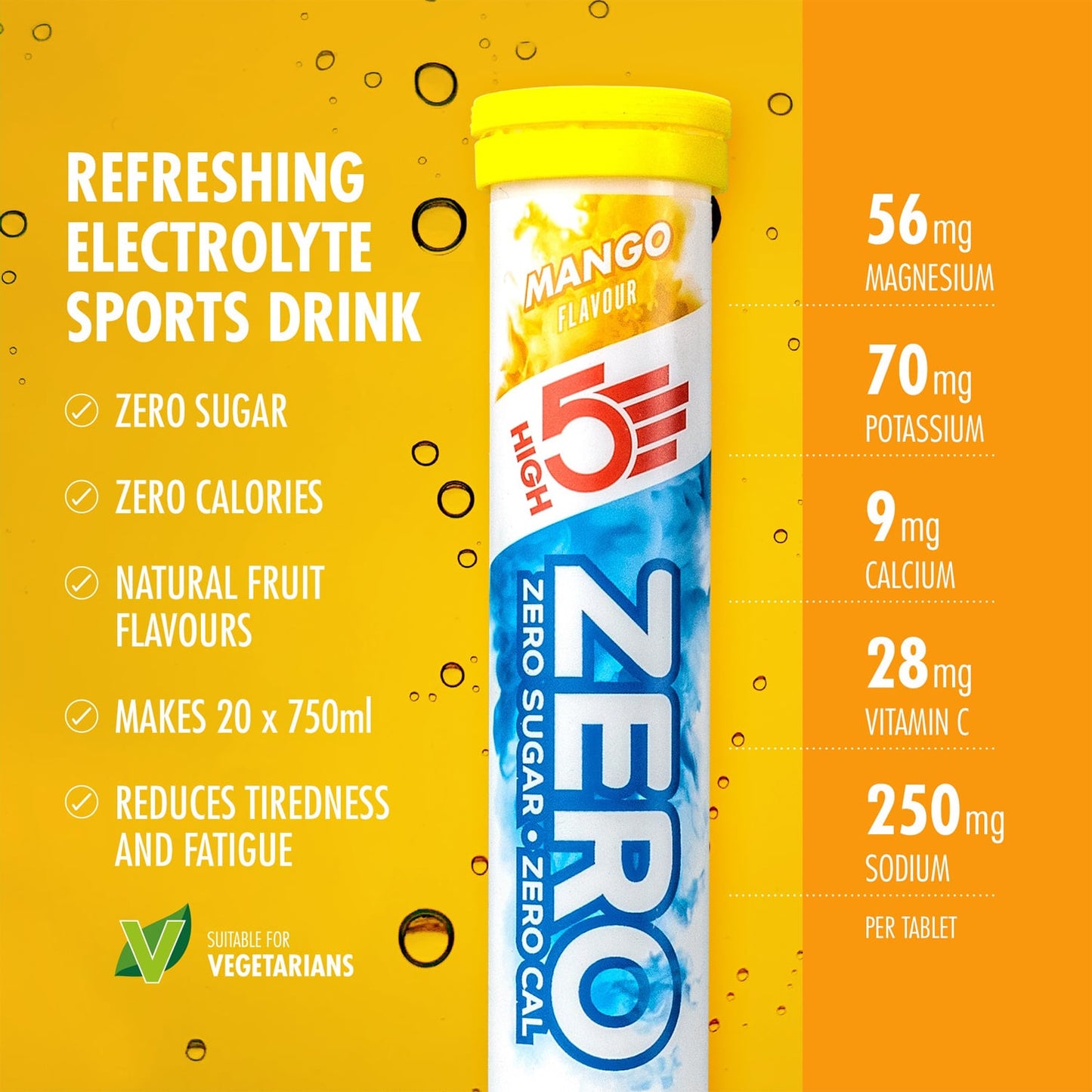 High5 ZERO Electrolyte Hydration (20 tabletter) Mango