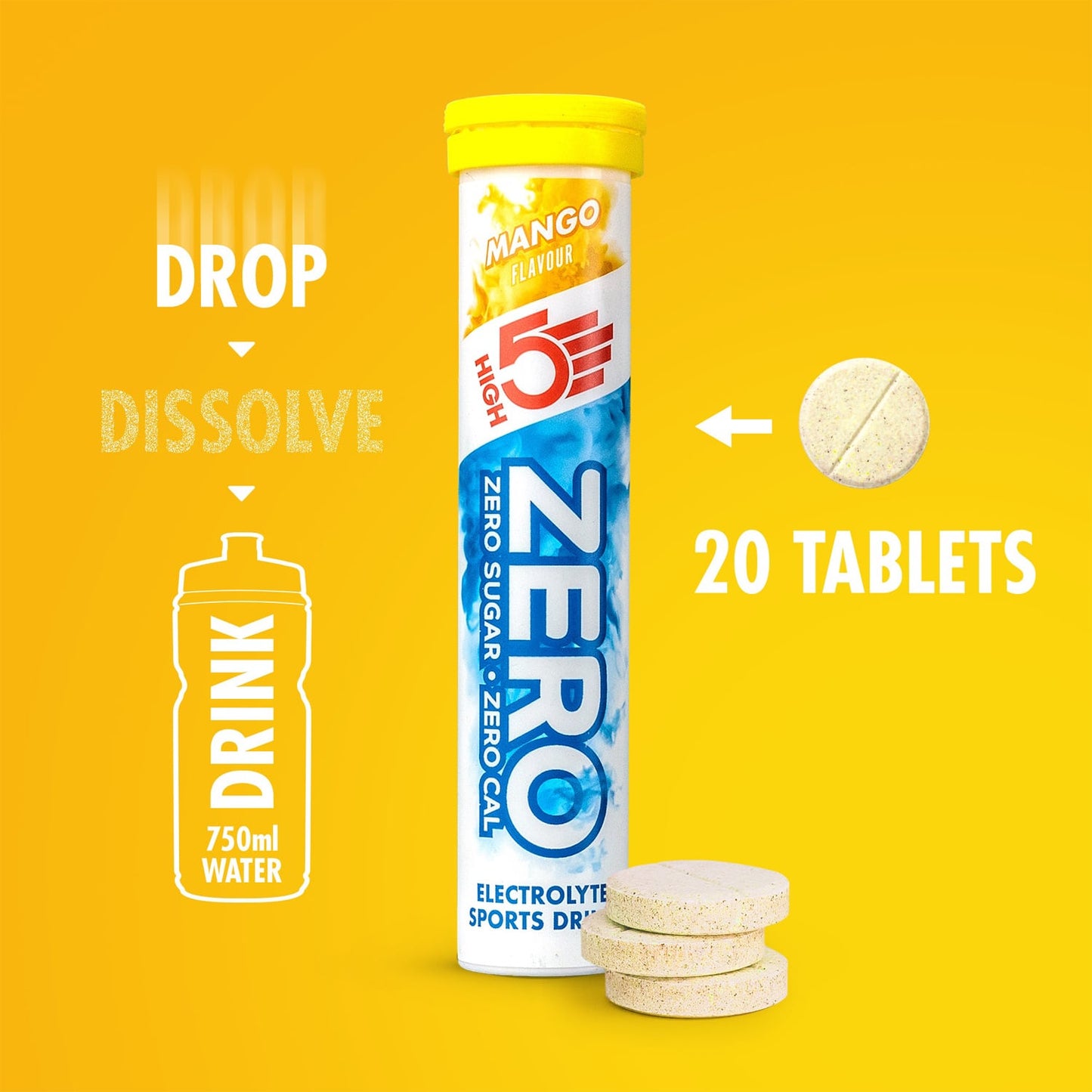 High5 ZERO Electrolyte Hydration (20 tabletter) Mango