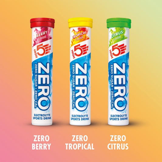 3x20 Pack High5 ZERO Hydration Electrolyte Fruits Red/Lemon/Tropical Sugetabletter
