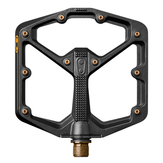 CRANKBROTHERS STAMP 11 brede flade pedaler sort/guld