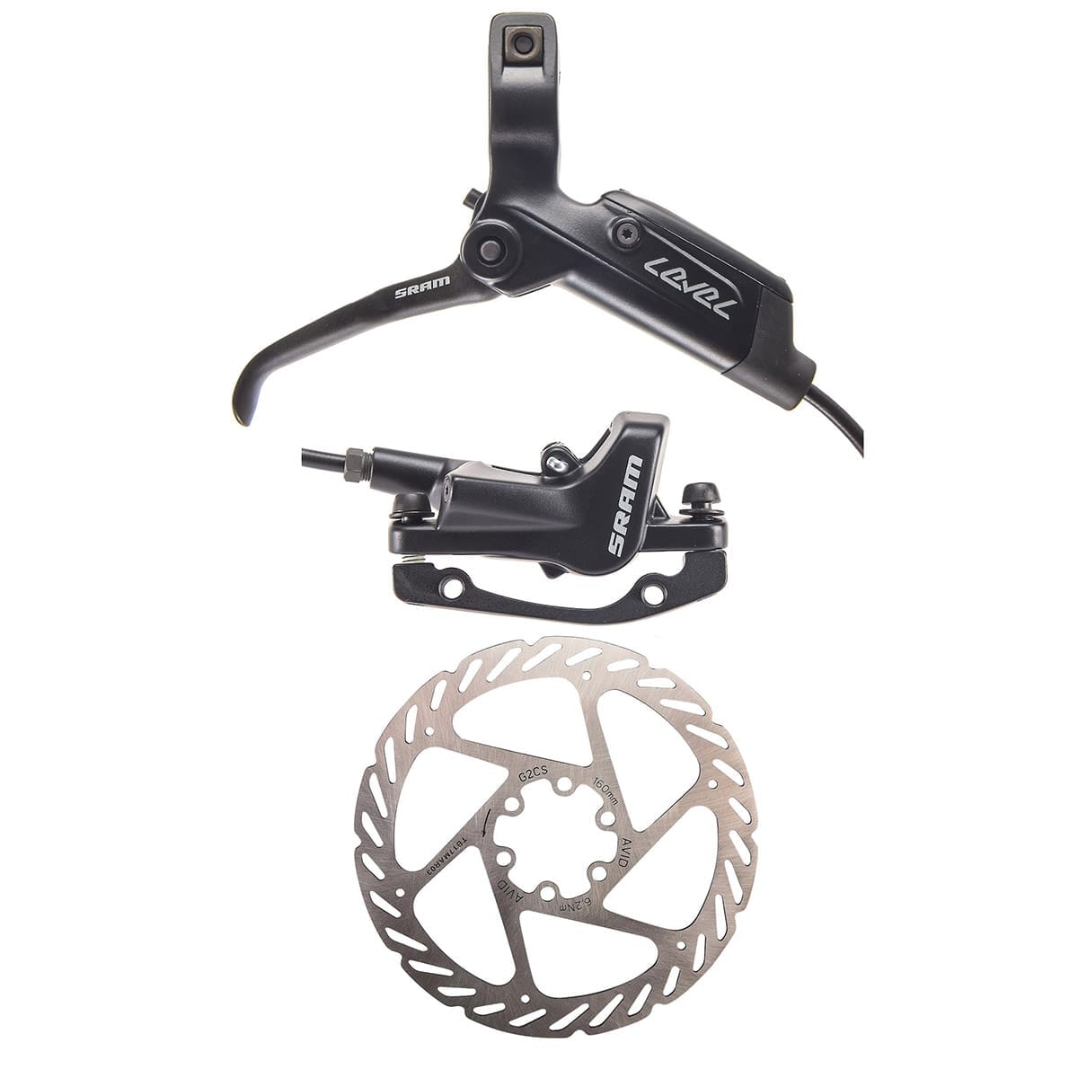 Et par SRAM LEVEL Black skivebremser