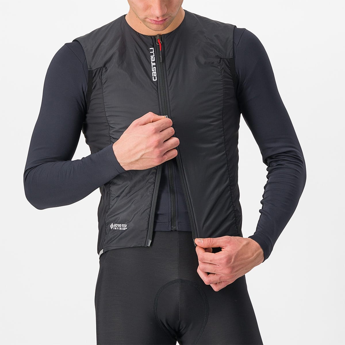 CASTELLI FLY Ærmeløs jakke Sort