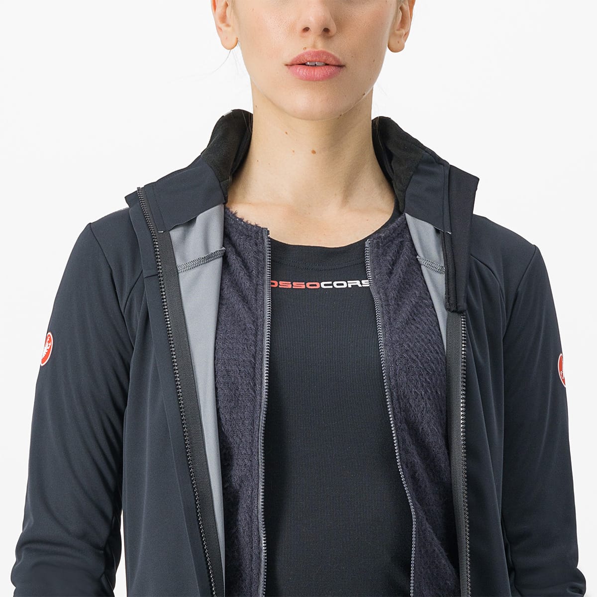 CASTELLI ALPHA DOPPIO ROS Jakke Dame Sort/Grå