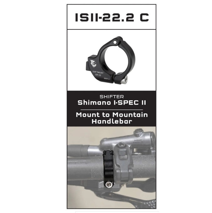 Mounting Adapter WOLF TOOTH ShiftMount ISEV- 22 Shimano I-SPEC II Shifter > Handlebar 22 mm