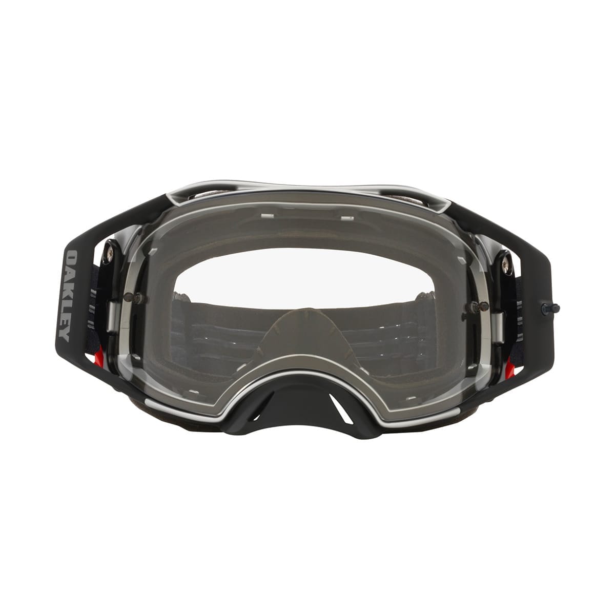 OAKLEY AIRBRAKE MX Tuff Blocks Black Gunmetal Goggle Clear Shield