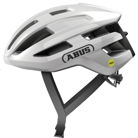 ABUS POWERDOME MIPS landevejshjelm Brilliant White