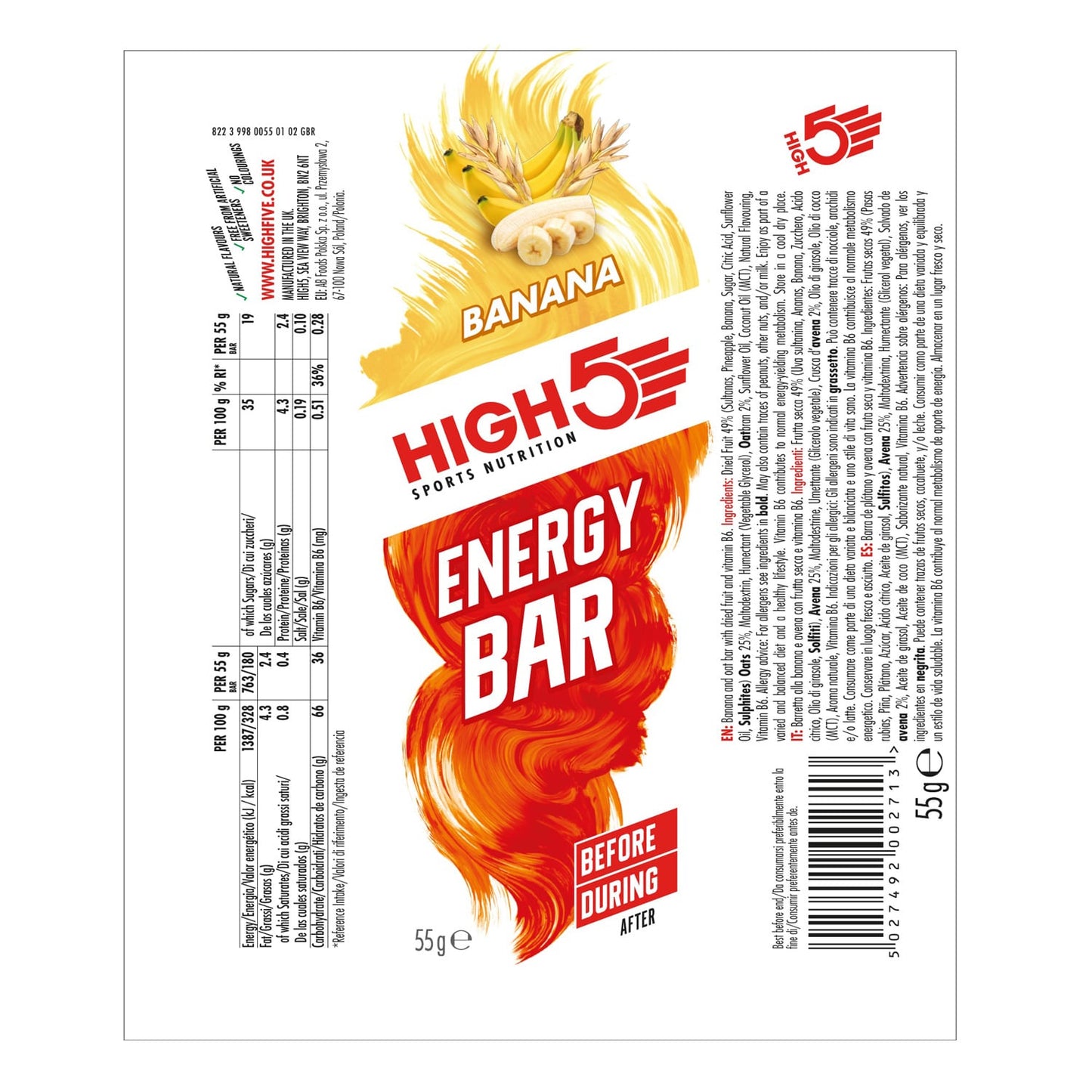 High5 ENERGY BAR (55 g) Banan