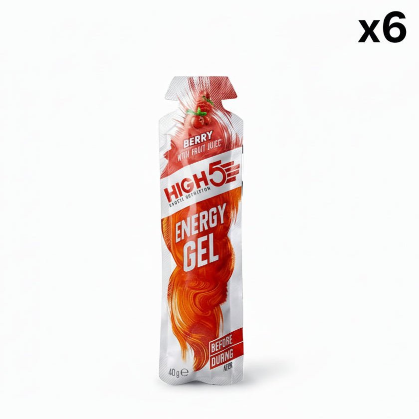 Pakke med 6 HIGH5 ENERGY GEL (40 g) Berry