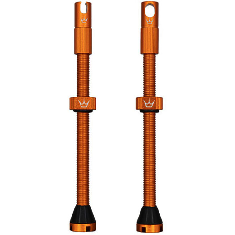 PEATY'S x Chris King MK2 Presta 80 mm slangeløse ventiler (x2) Orange