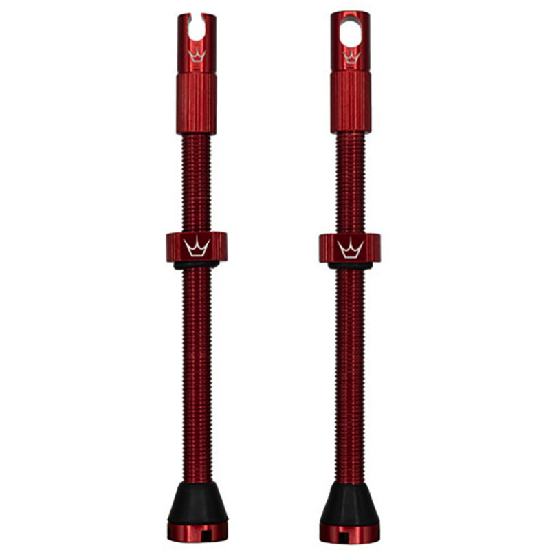 PEATY'S x Chris King MK2 Presta 80 mm slangeløse ventiler (x2) Rød