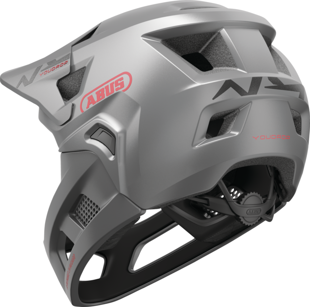 ABUS YOUDROP FF Junior Mountain Bike Helmet, Gray