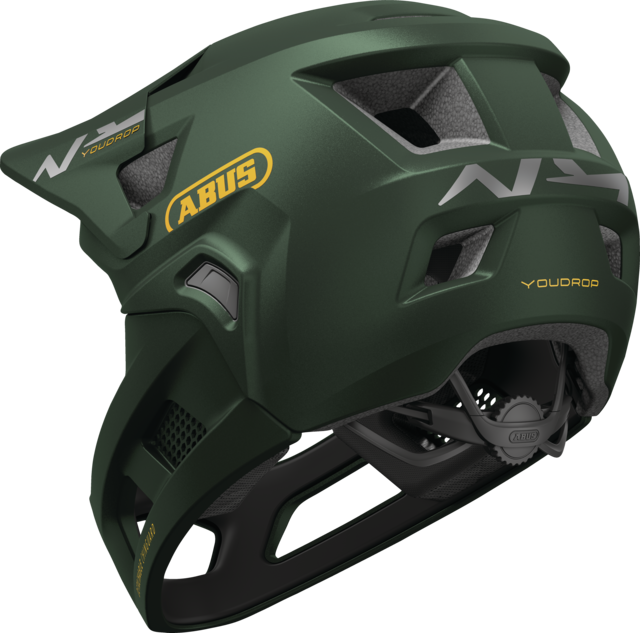 ABUS YOUDROP FF Junior Moss-mountainbikehjelm, grøn