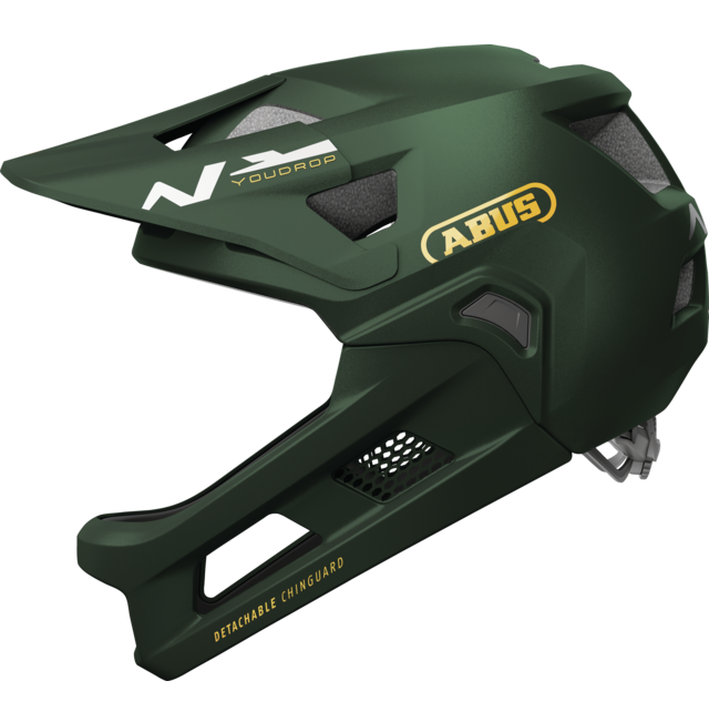 ABUS YOUDROP FF Junior Moss-mountainbikehjelm, grøn