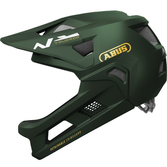 ABUS YOUDROP FF Junior Moss-mountainbikehjelm, grøn