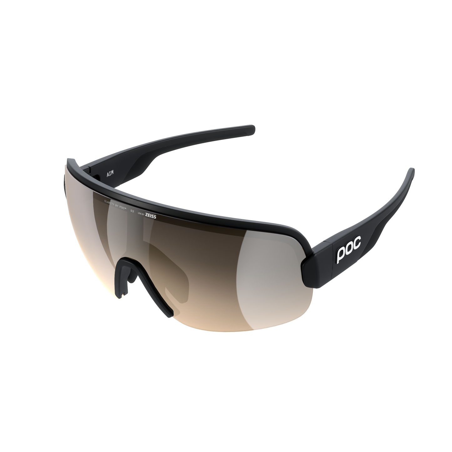 POC AIM Glasses Black Clarity Trail Partly Sunny Silver Lens
