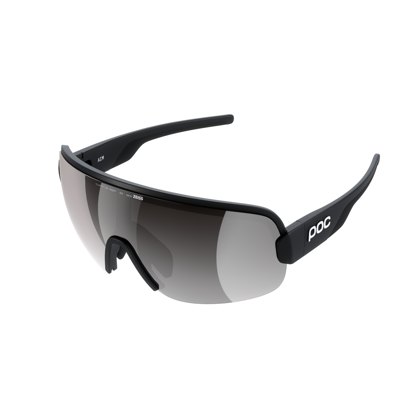 POC AIM-brille Sort Clarity Road-linse Sunny Silver