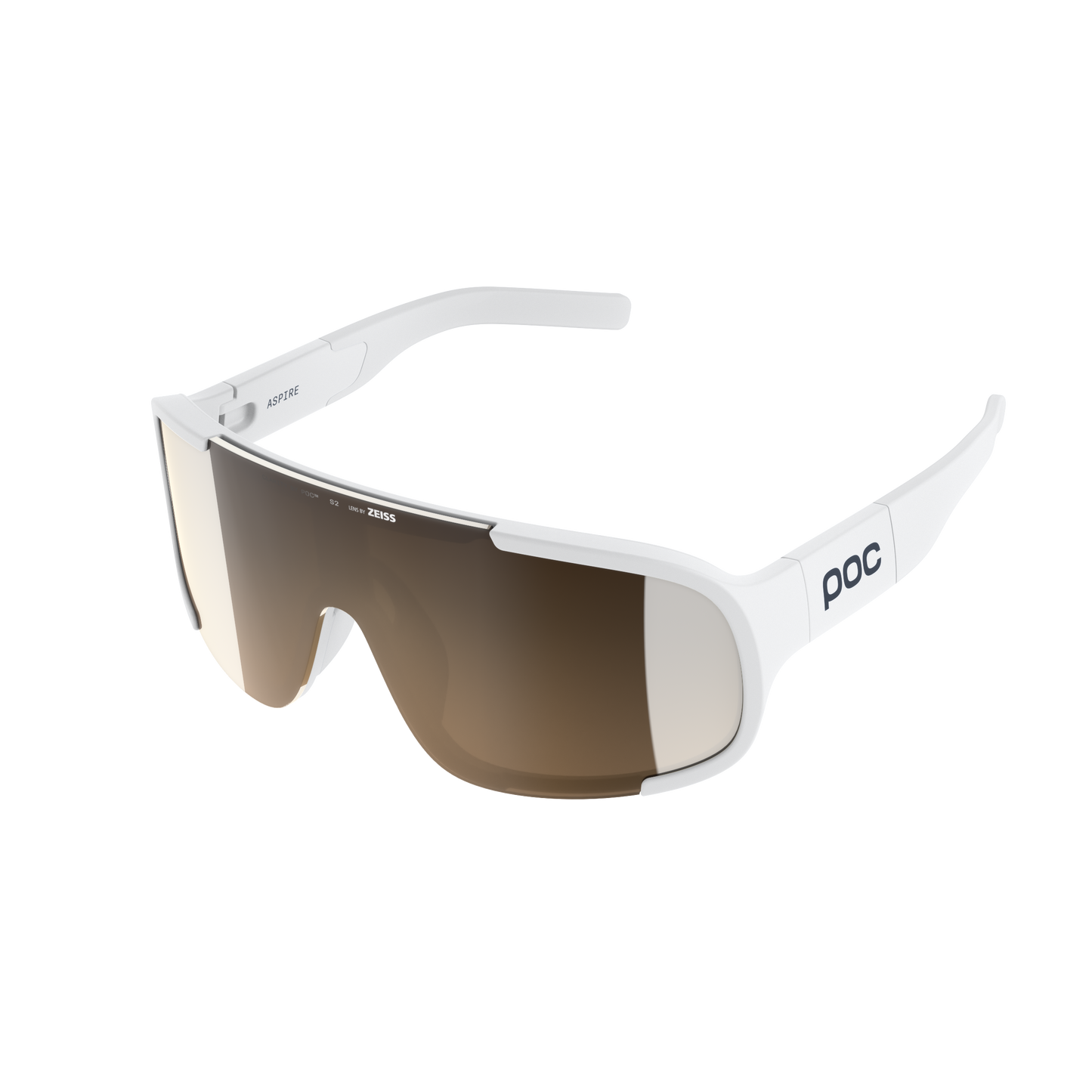 POC ASPIRE MID Briller Hvid Clarity Trail Delvis solrig sølvfarvet linse