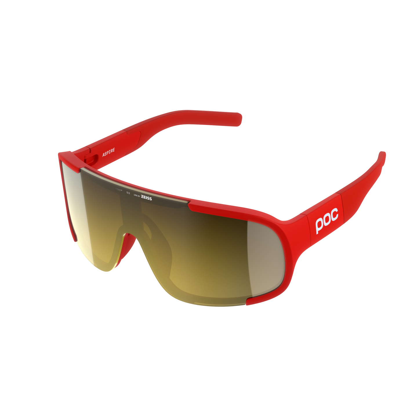 POC ASPIRE WF Glasses Red Clarity Road Partly Sunny Gold Lens