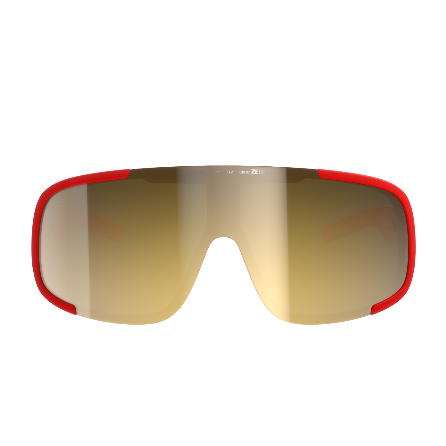 POC ASPIRE WF Glasses Red Clarity Road Partly Sunny Gold Lens