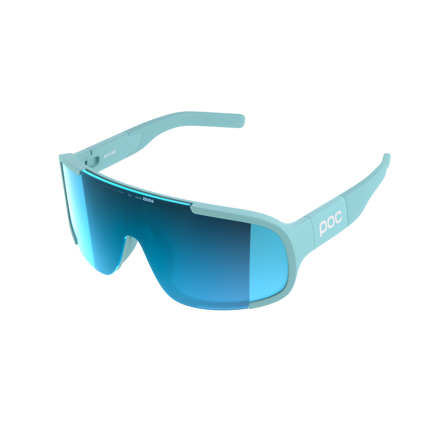 POC ASPIRE Indicolite Blue Glasses Clarity Universal Sunny Turquoise Lens